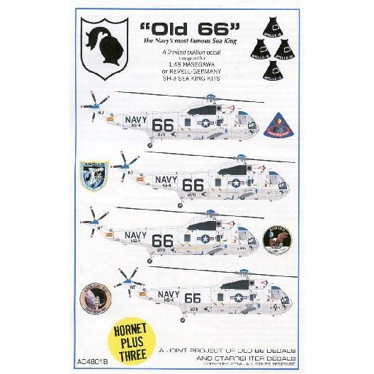 Starfighter Decals 1/48 "Old 66" Apollo Missions Sea King