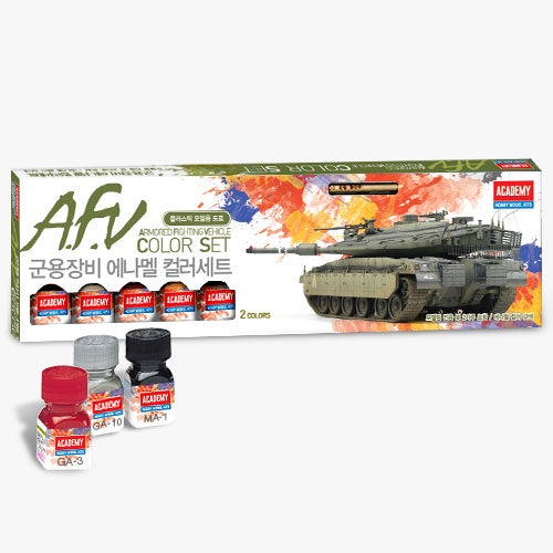 Armored Fighting Vehicle Enamel 12 Color Set by Academy
