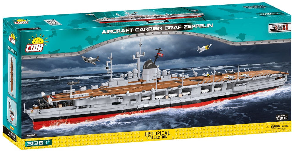 Cobi Historical Collection WWII: 4826 Aircraft Carrier Graf Zeppelin 3136 PCS