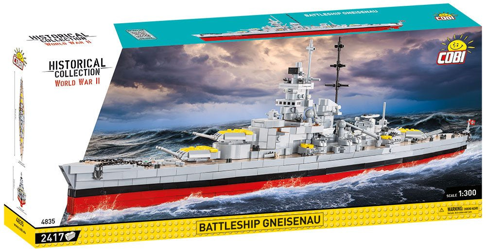 Cobi Historical Collection WWII: 4835 Battleship Gneisenau 2417 PCS