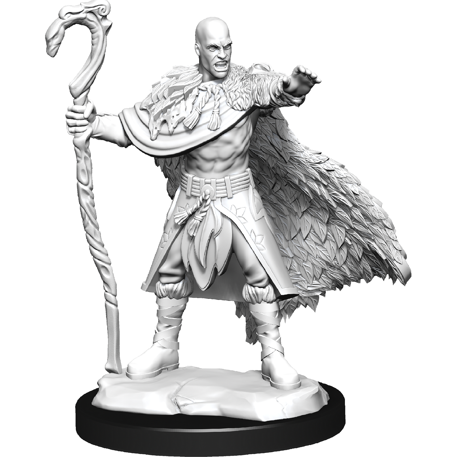 D&D Unpainted Mini - Human Druid - Male 90221