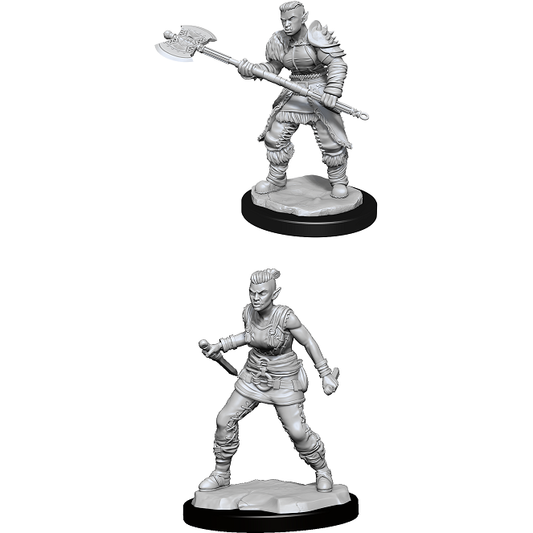 D&D Unpainted Mini - Orc Barbarian Female 90145