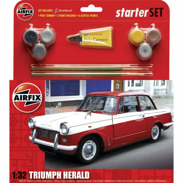 Triumph Harald Starter Set 1/32 Model Car Kit #55201 by Airfix