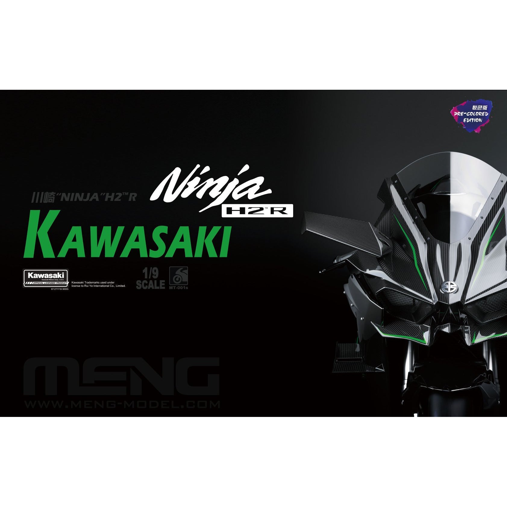 Kawasaki Ninja H2 R (Pre Coloured) 1/9 by Meng