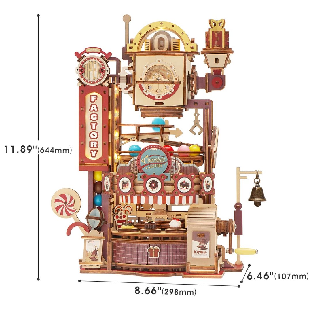 ROKR Marble Chocolate Factory LGA02 3D Wooden Puzzle