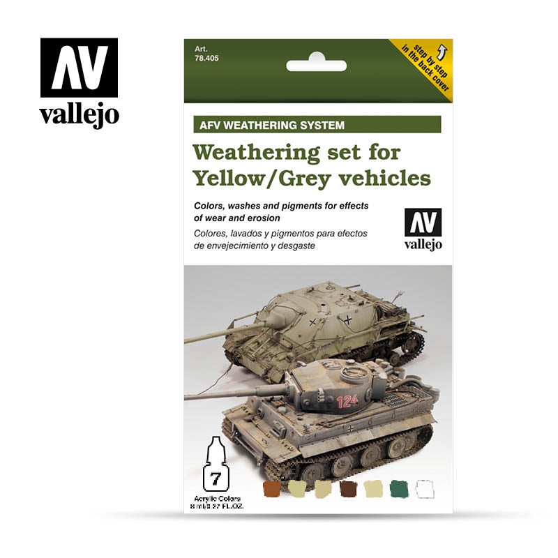 VAL78405 Weathering Set for Yellow/Grey Vehicles Paint Set