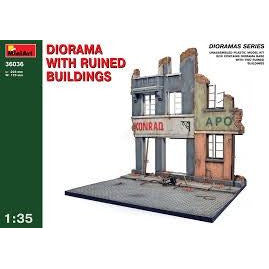 Diorama w/ Ruined Building #36036 1/35 Scenery Kit by MiniArt