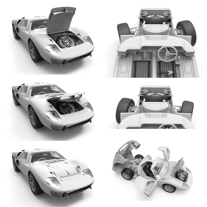 1966 Ford GT40 Mk.II 1/12 Model Car Kit #RS-002 by Meng