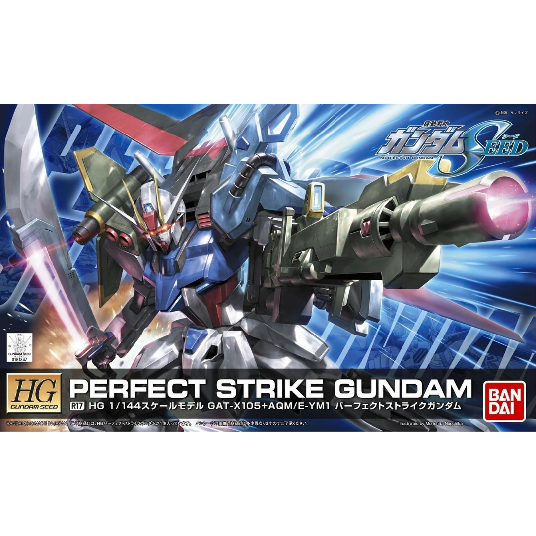 HG 1/144 SEED #R17 GAT-X105+AQM/E-YM1 Perfect Strike Gundam #5055750 by Bandai
