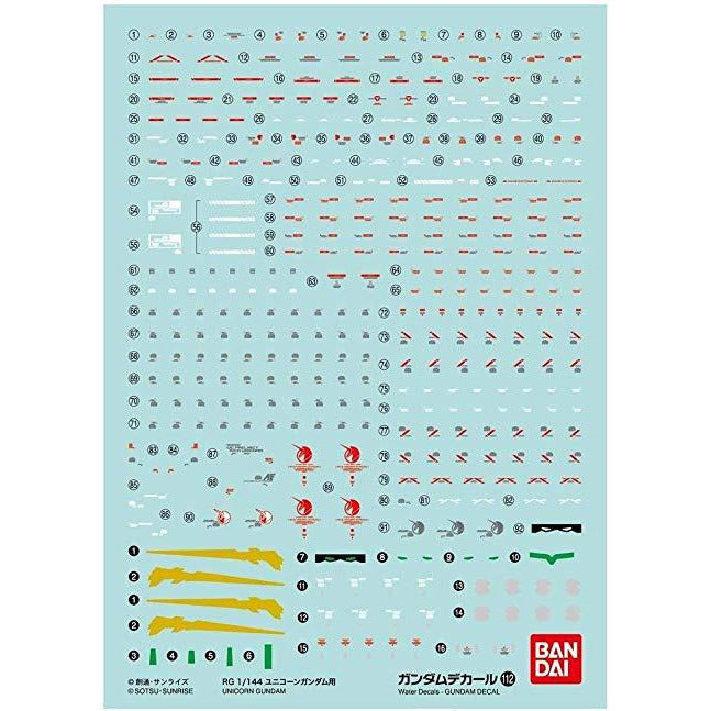 Gundam Decal 112 - RG 1/144 Unicorn Gundam
