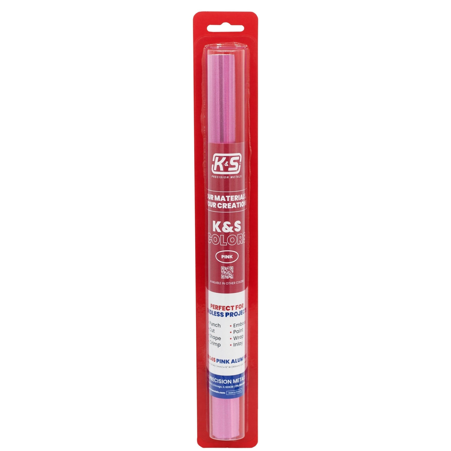 K&S Aluminum Foil .004" (36Ga) Thick (.004 X 12 X 24") - Assorted Colours