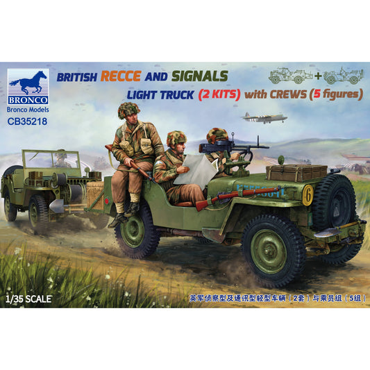 British Recce and Signals Light Truck with Crews 1/35 #35218 by Bronco