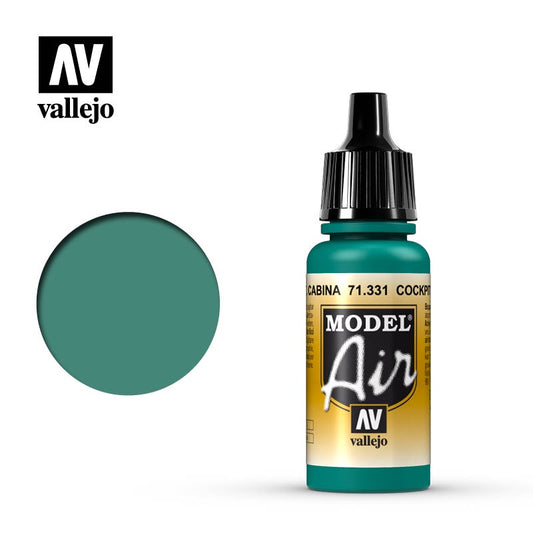 Vallejo Model Air 71.331 Cockpit Emerald Green Faded 17mL