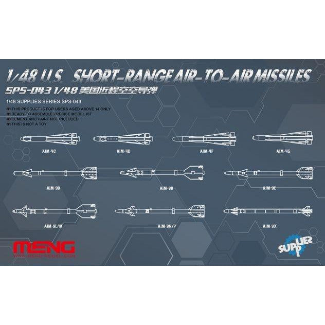 US Short-Range Air-to-Air Missiles 1/48 #SPS-043 by Meng