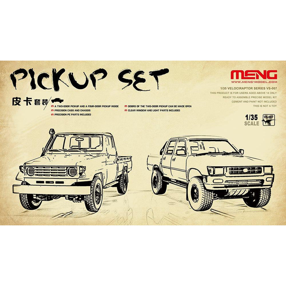 Pick-Up Truck Set 1/35 by Meng