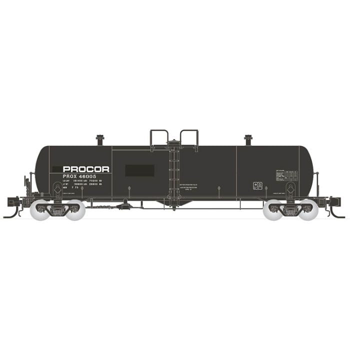 N Procor 20K gal Tank Car: PROX Modern w/Small Logo - Single Car 46005