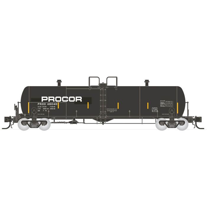 N Procor 20K gal Tank Car: PROX Modern w/Small Logo - Single Car 46040