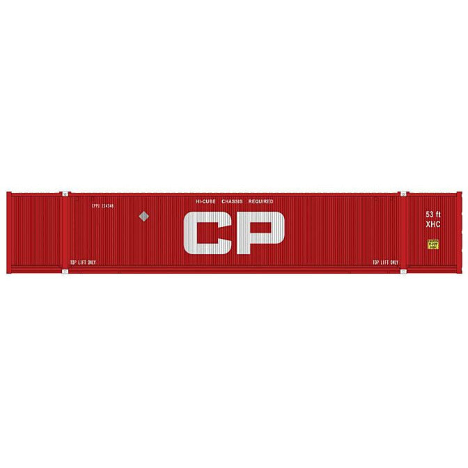 53' Intermodal Container 2-Pack - Assembled - Canadian Pacific (2020s Scheme, red, white, Large CP)