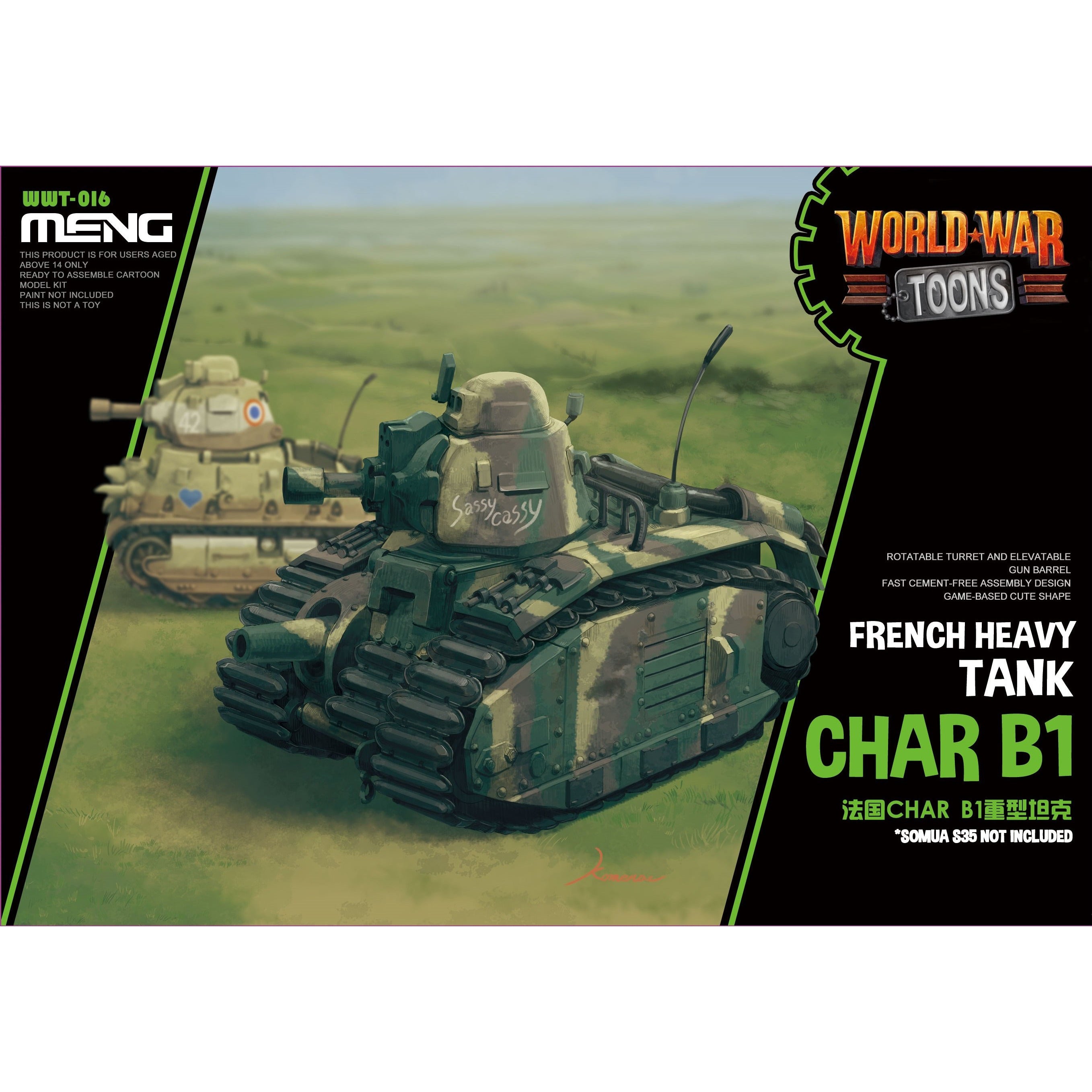 French Heavy Tank Char B1 (World War Toons - Meng Kids)
