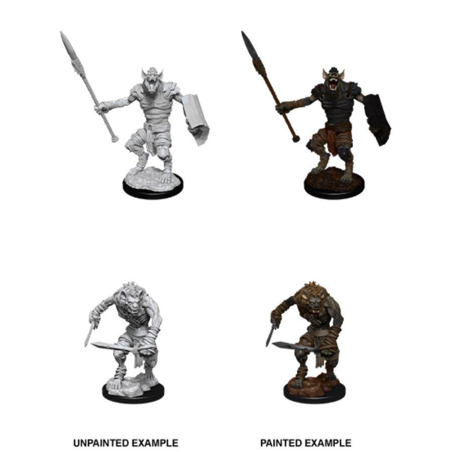 D&D Unpainted Mini - Gnoll and Gnoll Flesh Gnawer 90066
