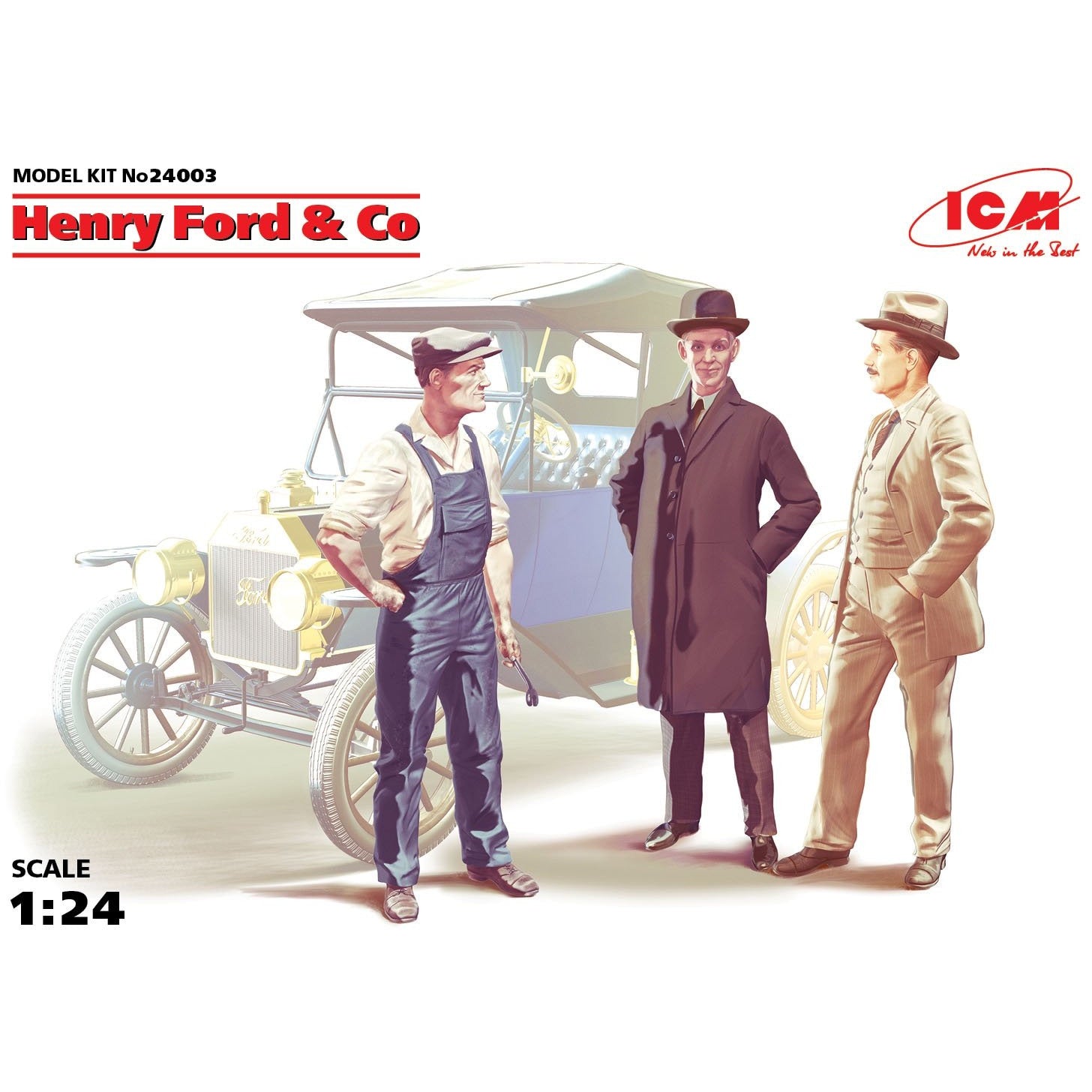 Henry Ford & Co (3 figures) 1/24 by ICM