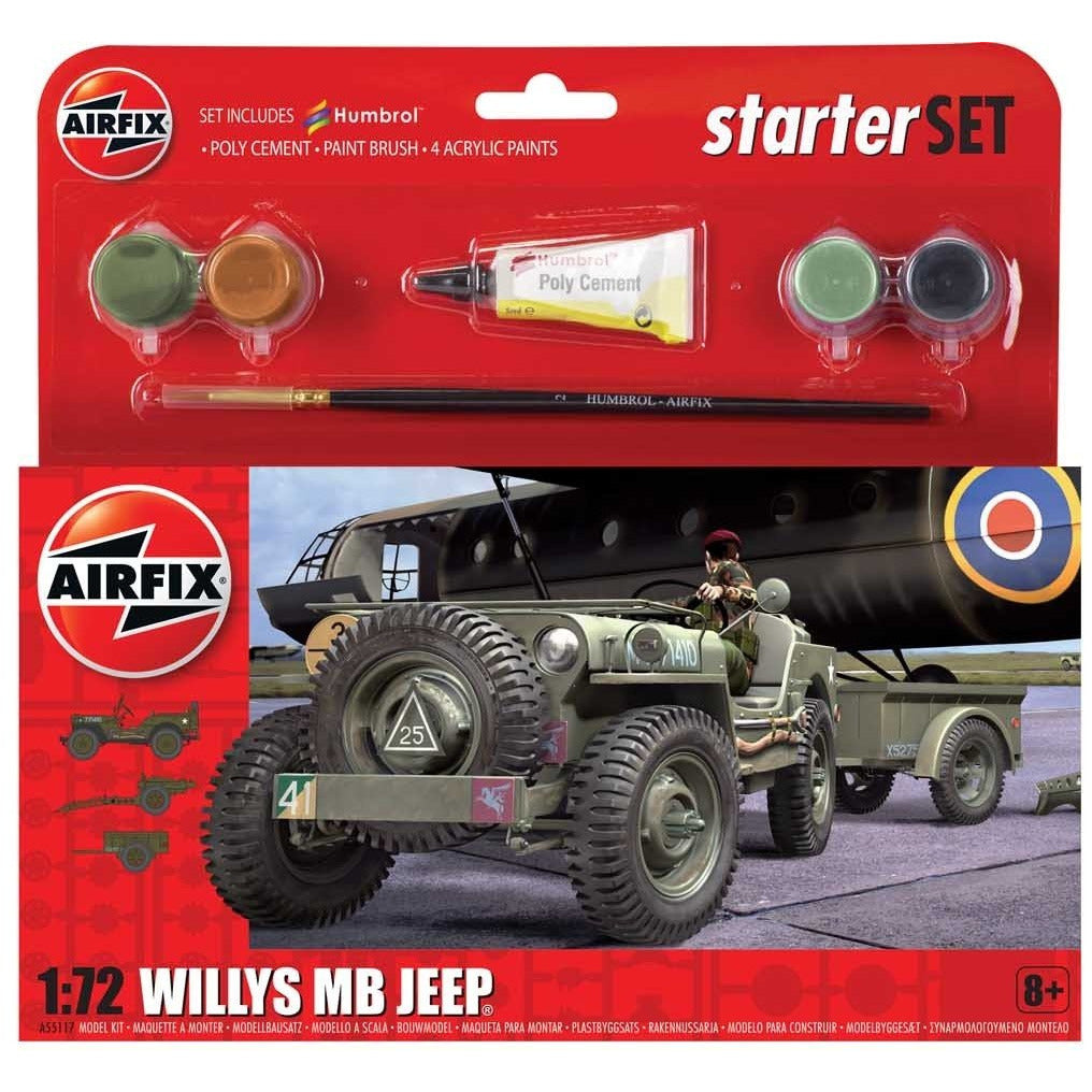 Willys MB Jeep Starter Set 1/72 by Airfix