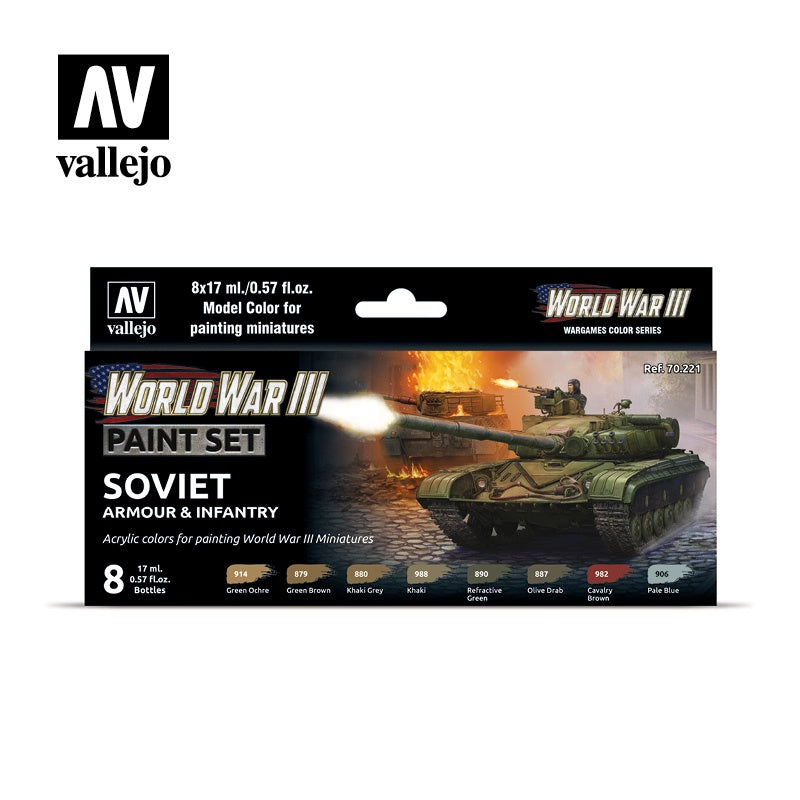 VAL70221 WWIII Soviet Armour and Infantry Paint Set