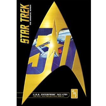 USS NCC 1701 Enterprise 50th Anniversary Edition 1/650 Star Trek Model Kit #947 by AMT