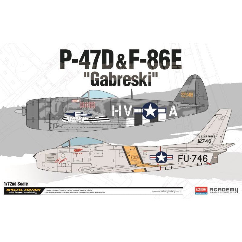 P-47D & F-86E "Gabreski" 1/72 #12530 by Academy