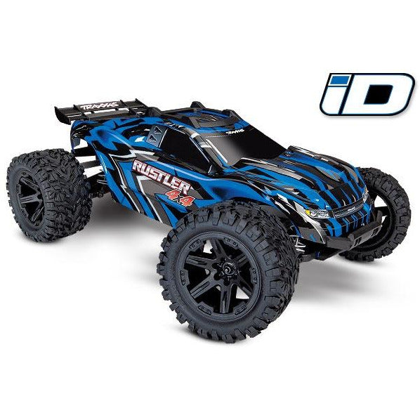 Traxxas Rustler 4X4 1/10 4WD Stadium Truck RTR - Blue with TQ 2.4GHz radio system and XL-5 ESC - with 7-cell NiMH 3000mAh and DC Charger