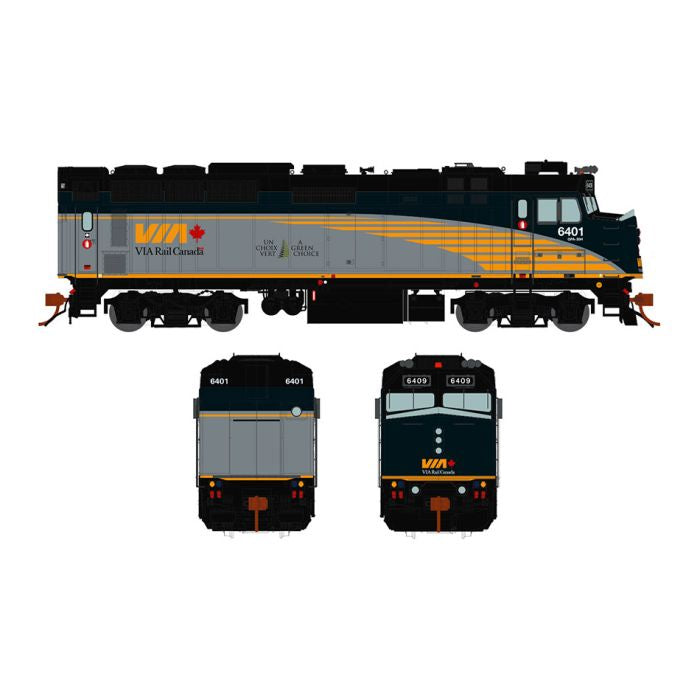 N Scale VIA Rail Canada Rebuilt F40PH-2D (DC/DCC/Sound) #6437