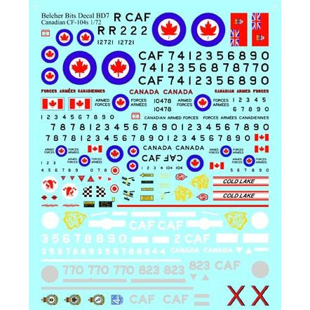 1/72 Canadian CF-104 Starfighter decals