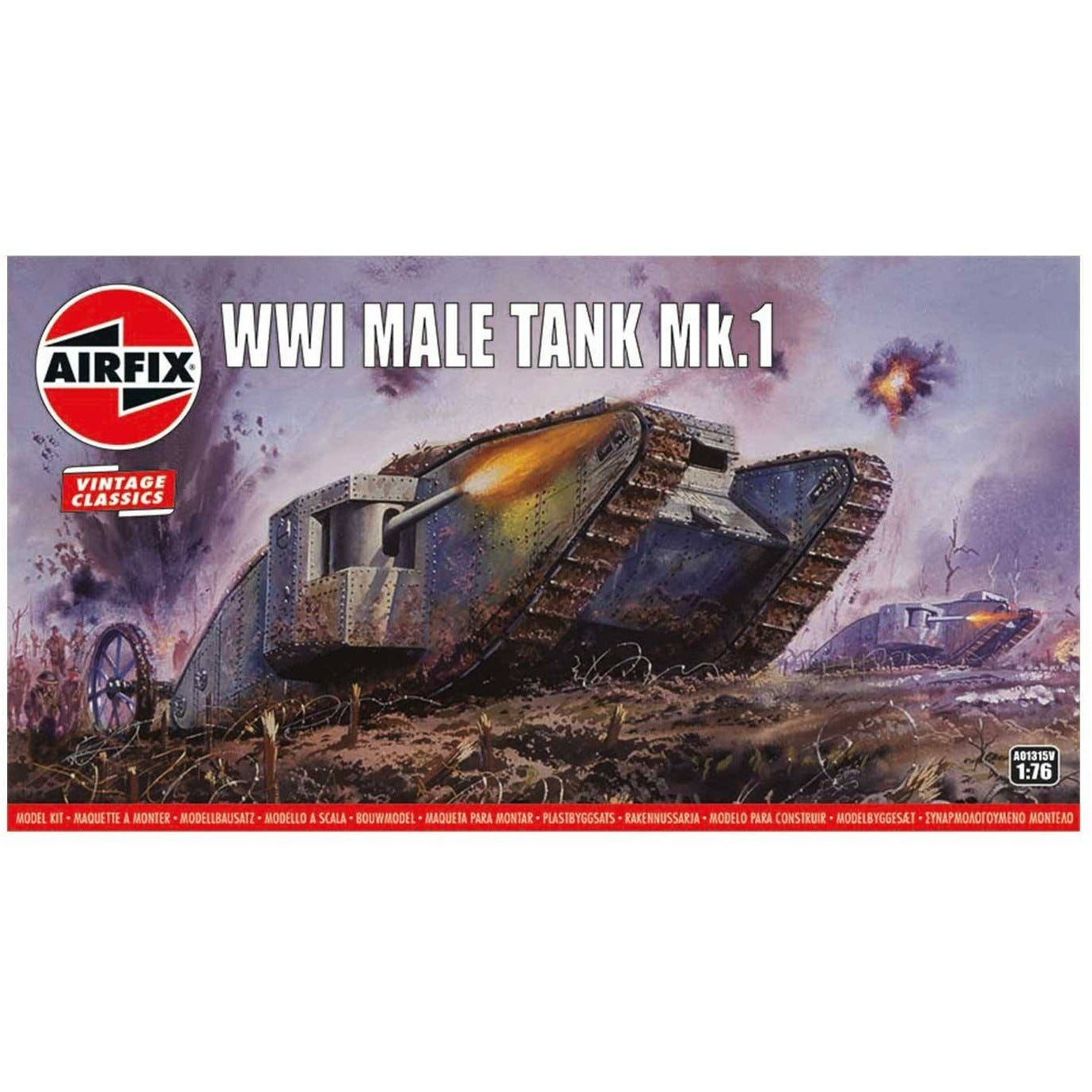 WWI Male Tank 1/76 #01315 by Airfix