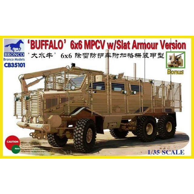 Buffalo 6X6 MPCV w/Slat Armour Version Armoured Car 1/35 by Bronco