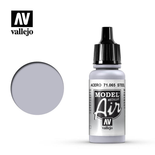 Vallejo Model Air 71.065 Steel (Metallic) 17mL