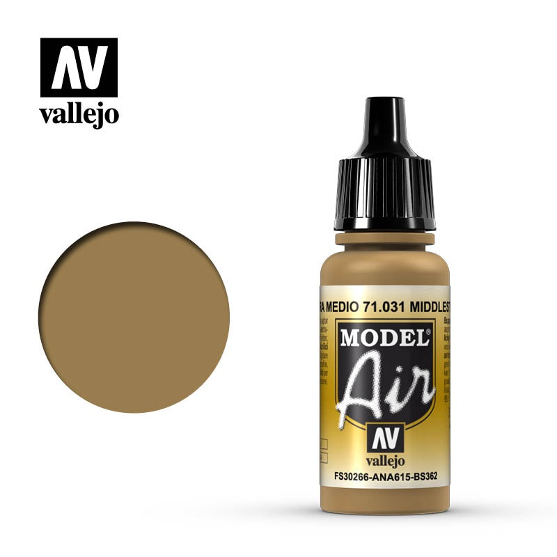 Vallejo Model Air 71.031 Middle Stone 17mL
