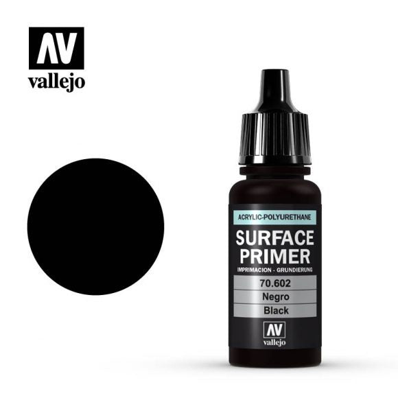 VAL70602 Acrylic Polyurethane Primer - Black (17ml)