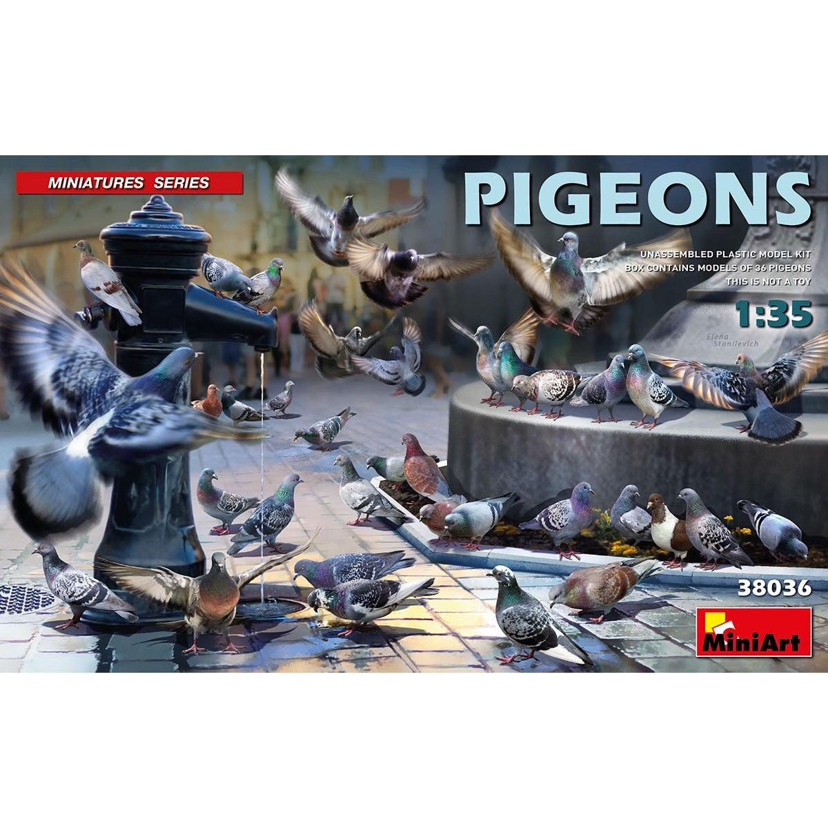 Pigeons (x12) #38036 1/35 Detail Kit by MiniArt