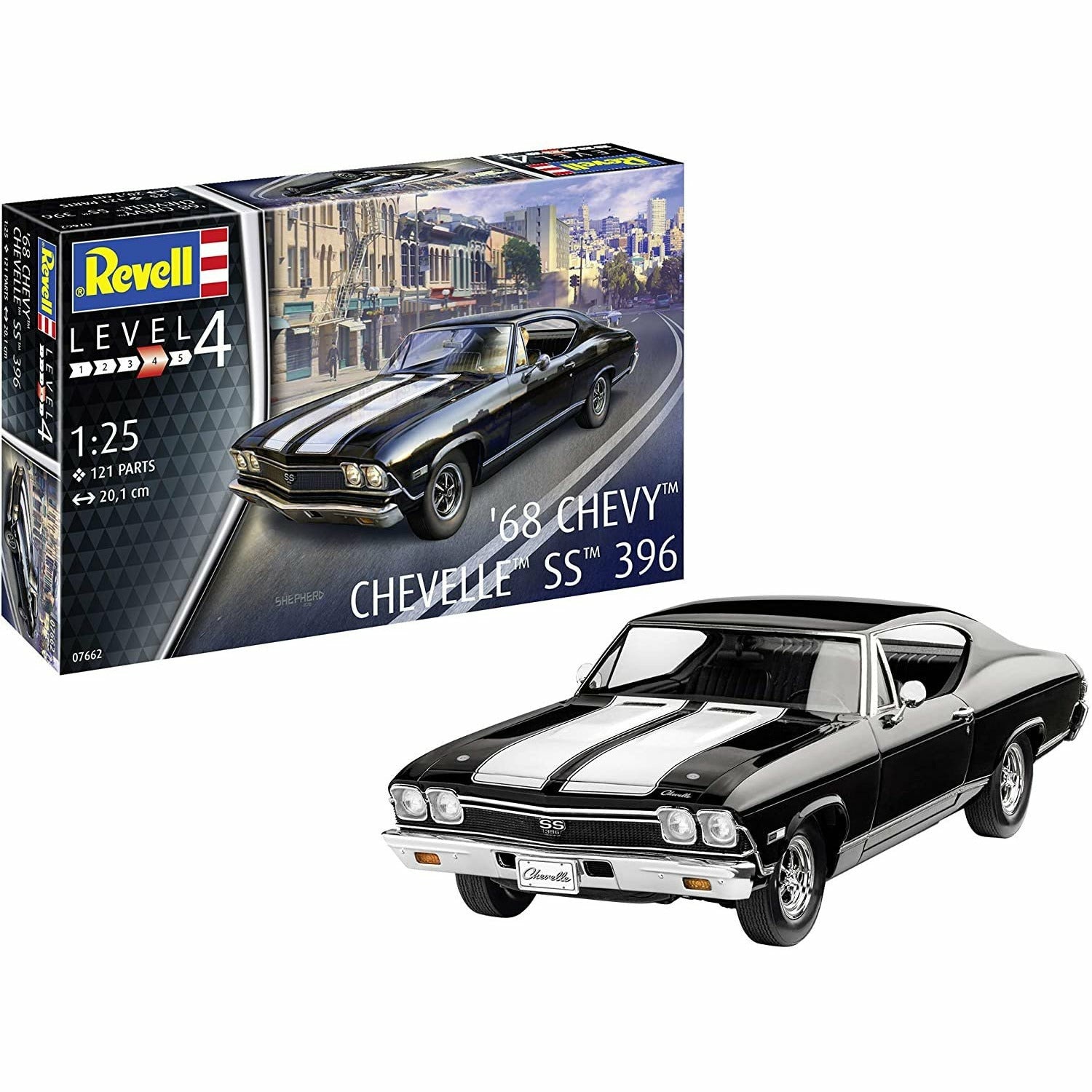 1968 Chevy Chevelle SS 396 1/25 Model Car Kit #07662 by Revell