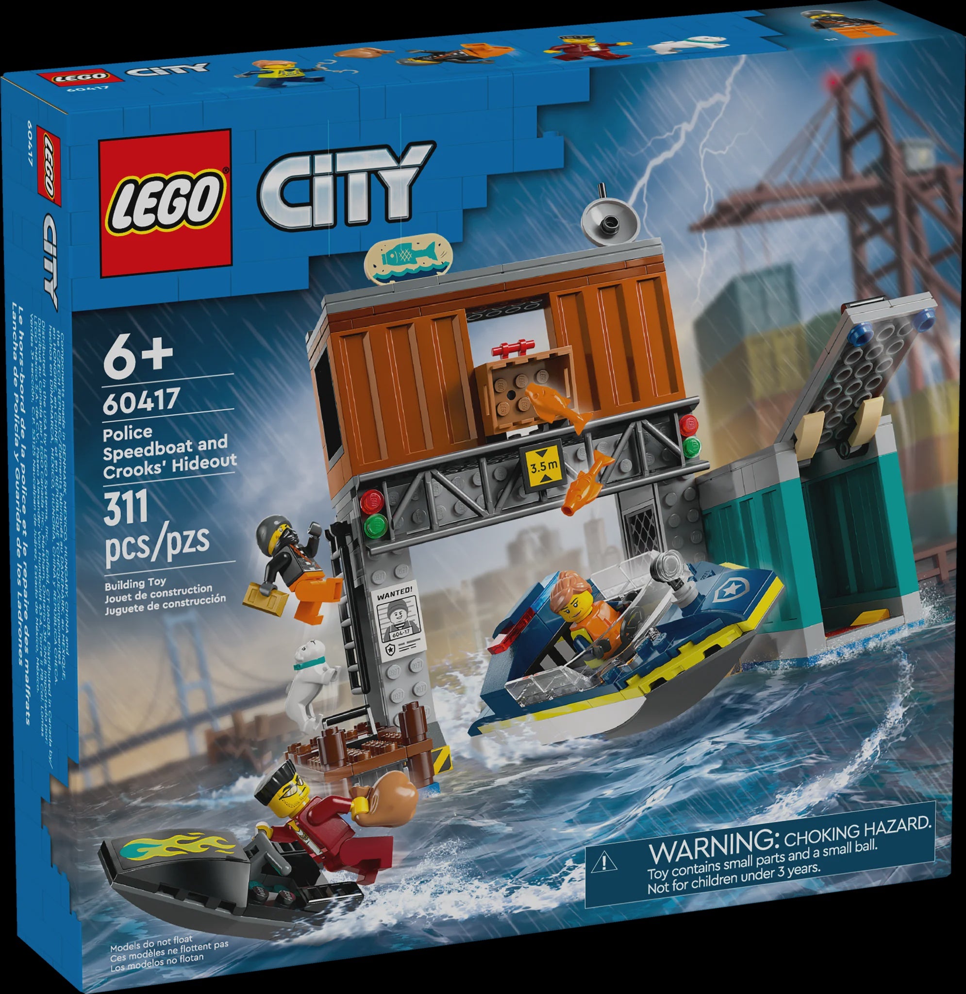 Lego City: Police Speedboat and Crooks' Hideout 60417