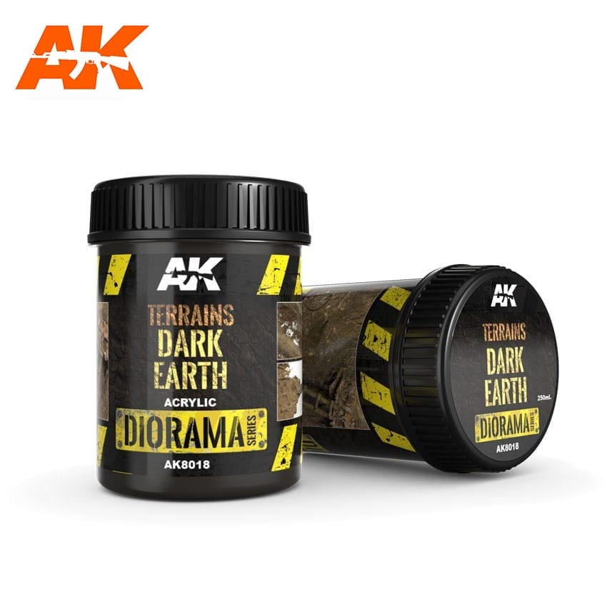 AK Interactive Terrains - Dark Earth (250ml) (Acrylic) AK-8018