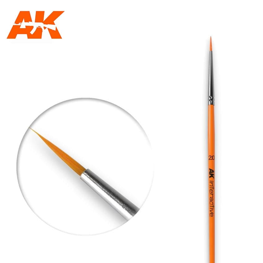 AK Interactive Round Brush 2/0 (Synthetic) #AK-602