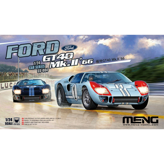 1966 Ford GT40 Mk.II 1/24 Model Car Kit #CS-004 by Meng