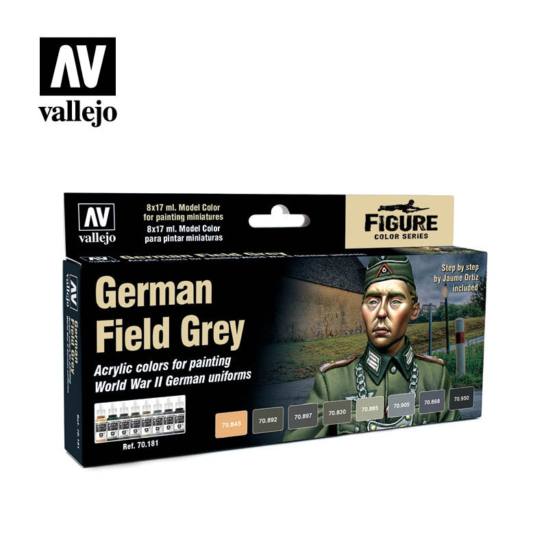 VAL70181 German Field Grey Paint Set