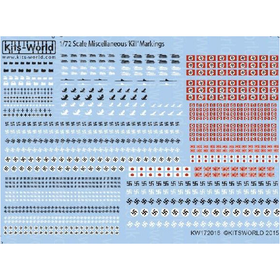 1/72 European & Pacific Theatres Allied Kill Markings