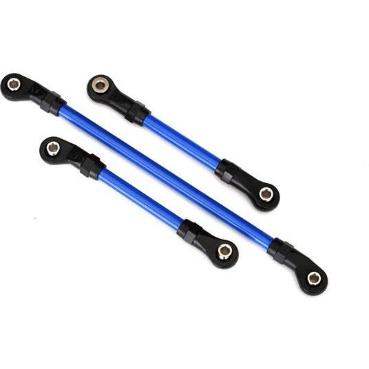 Traxxas Steering link, 5x117mm (1)/ draglink, 5x60mm (1)/ panhard link, 5x63mm (blue powder coated steel) (assembled with hollow balls) (for use with #8140X TRX-4 Long Arm Lift Kit) TRA8146X