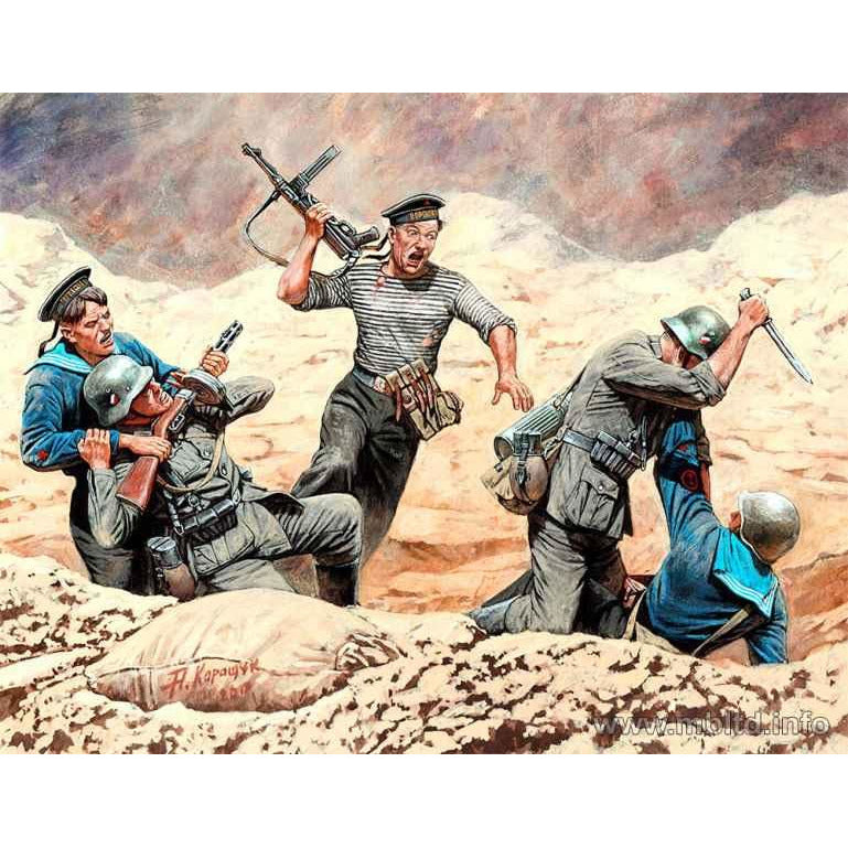 MasterBox Soviet Marines and German Infantry Hand to Hand Combat 1/35 by Master Box