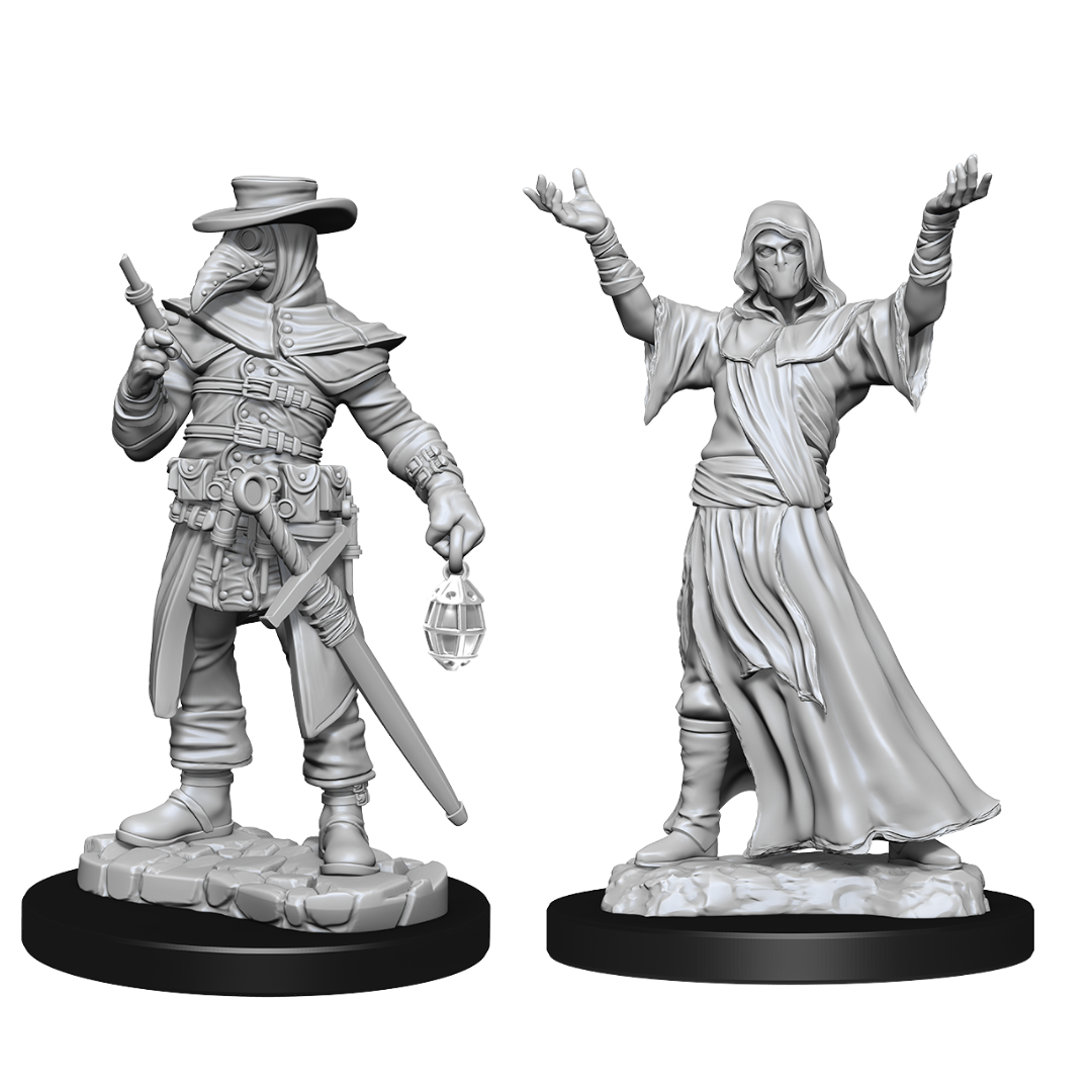 D&D Unpainted Mini - Plague Doctor & Cultist 90339