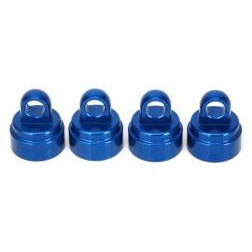TRA8964X Shock caps, aluminum (blue-anodized), GT-Maxx shocks (4)