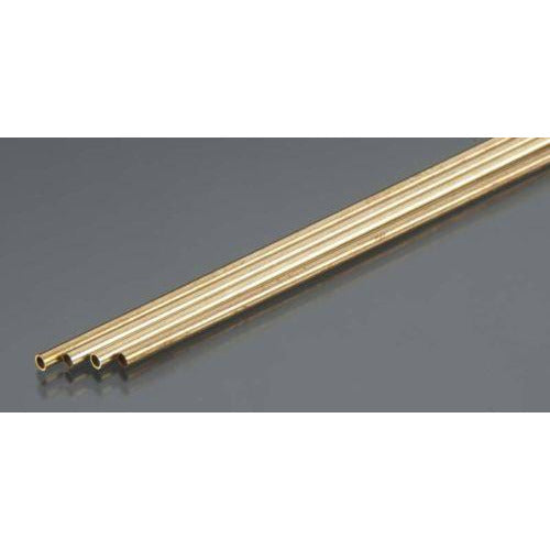 K&S Brass Tube 2mm OD x .225mm Thin Wall 4/CARD KSE9832